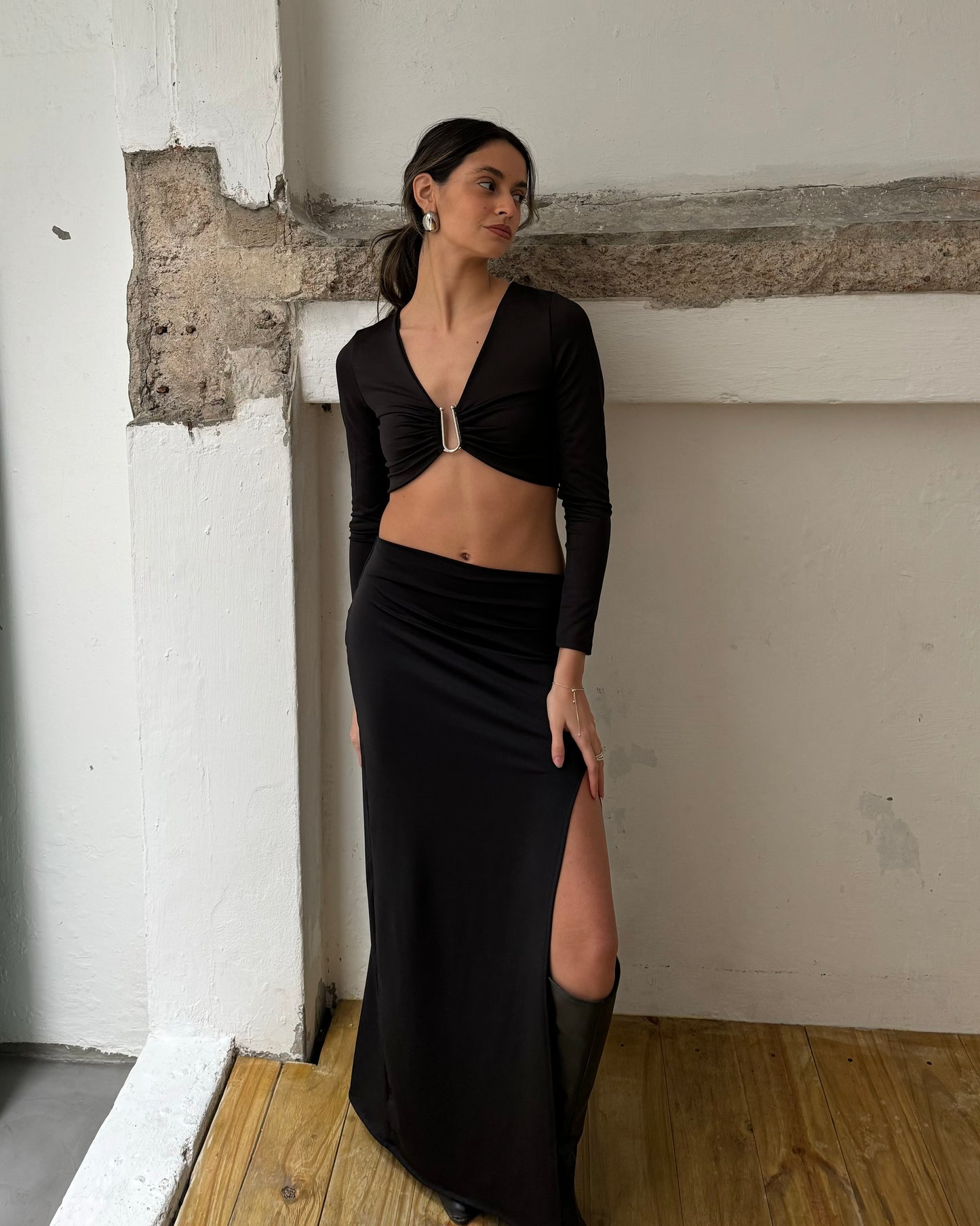 Falda Palma Negra