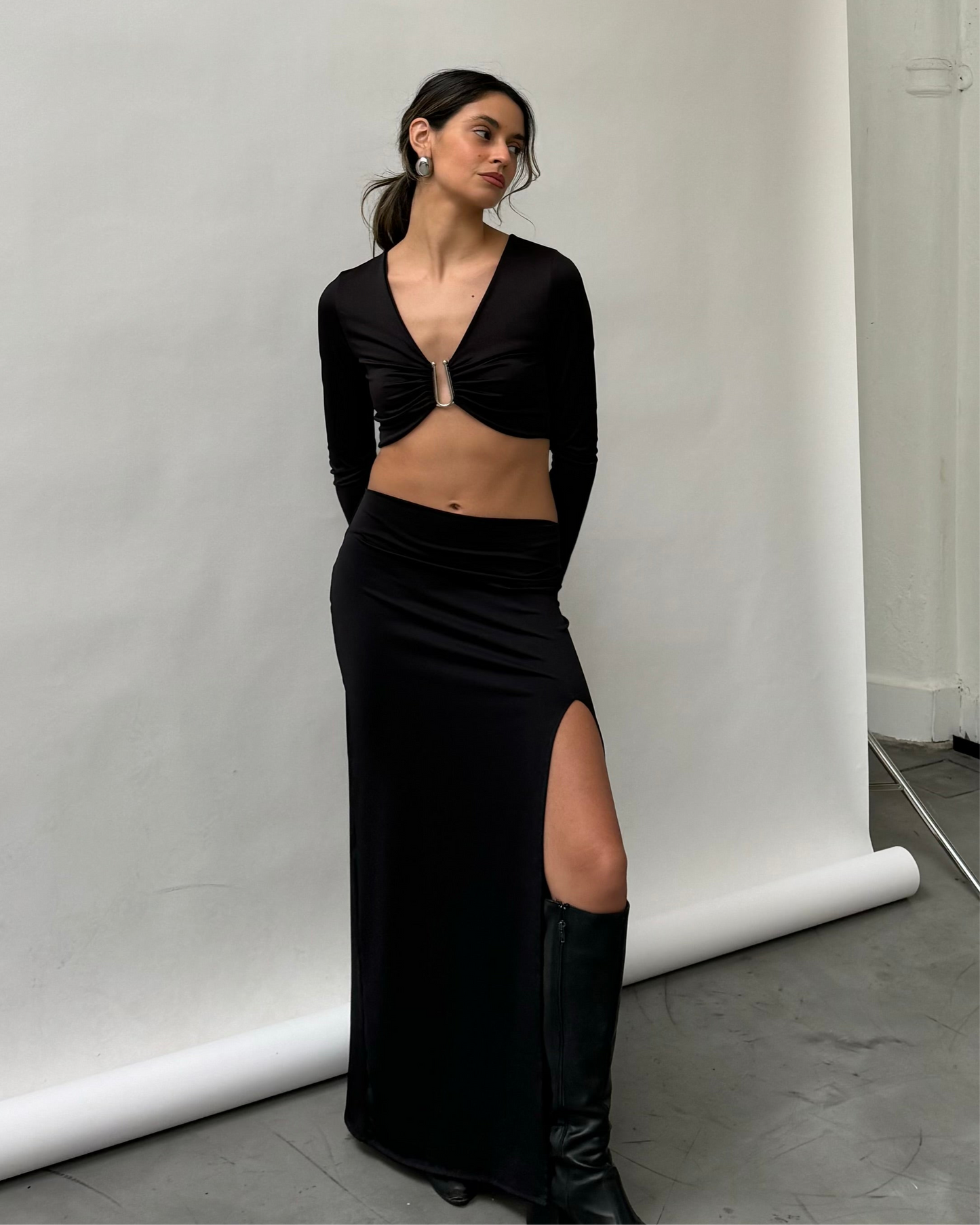 Falda Palma Negra