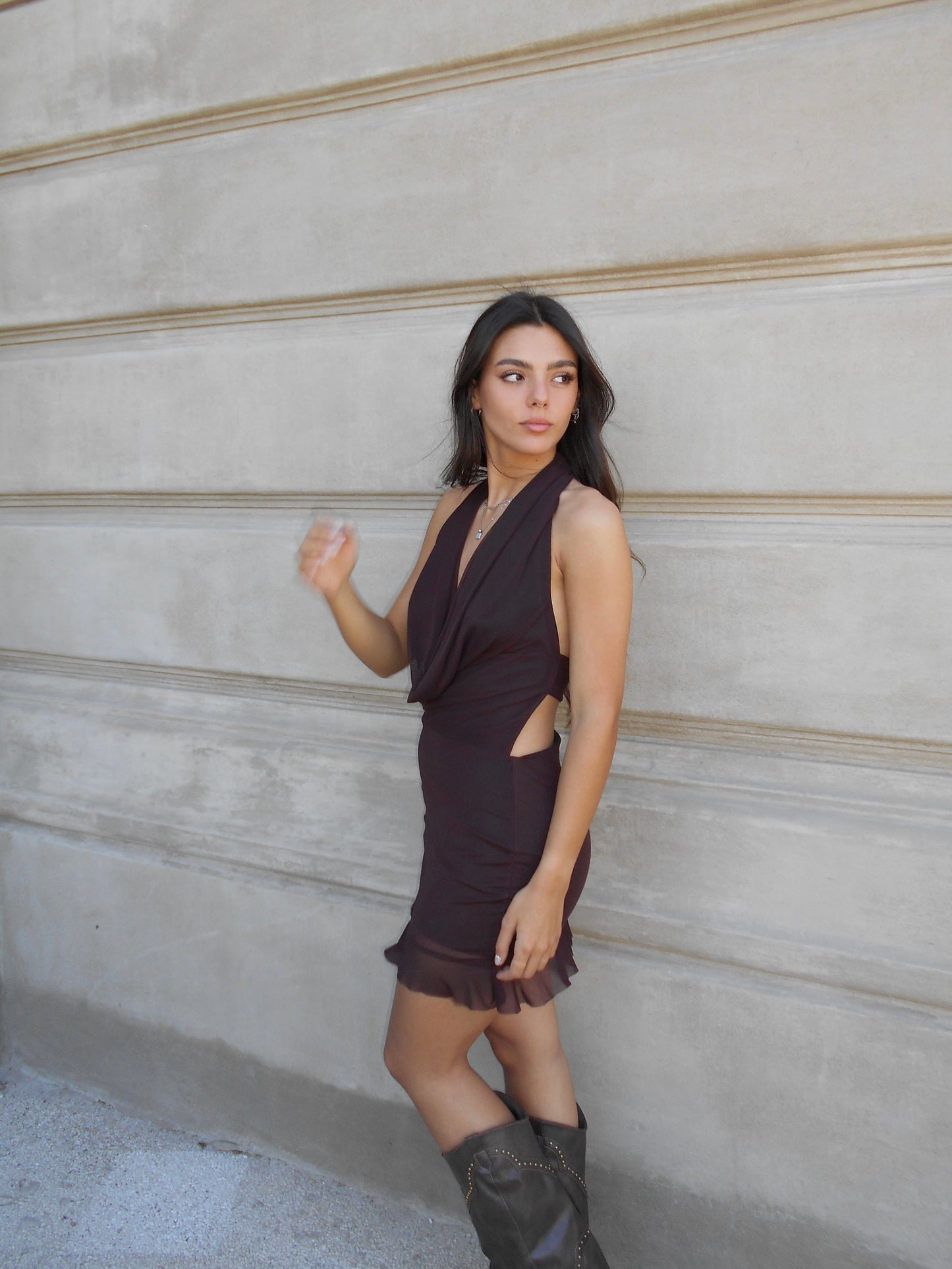 Vestido Terra Microtul Chocolate