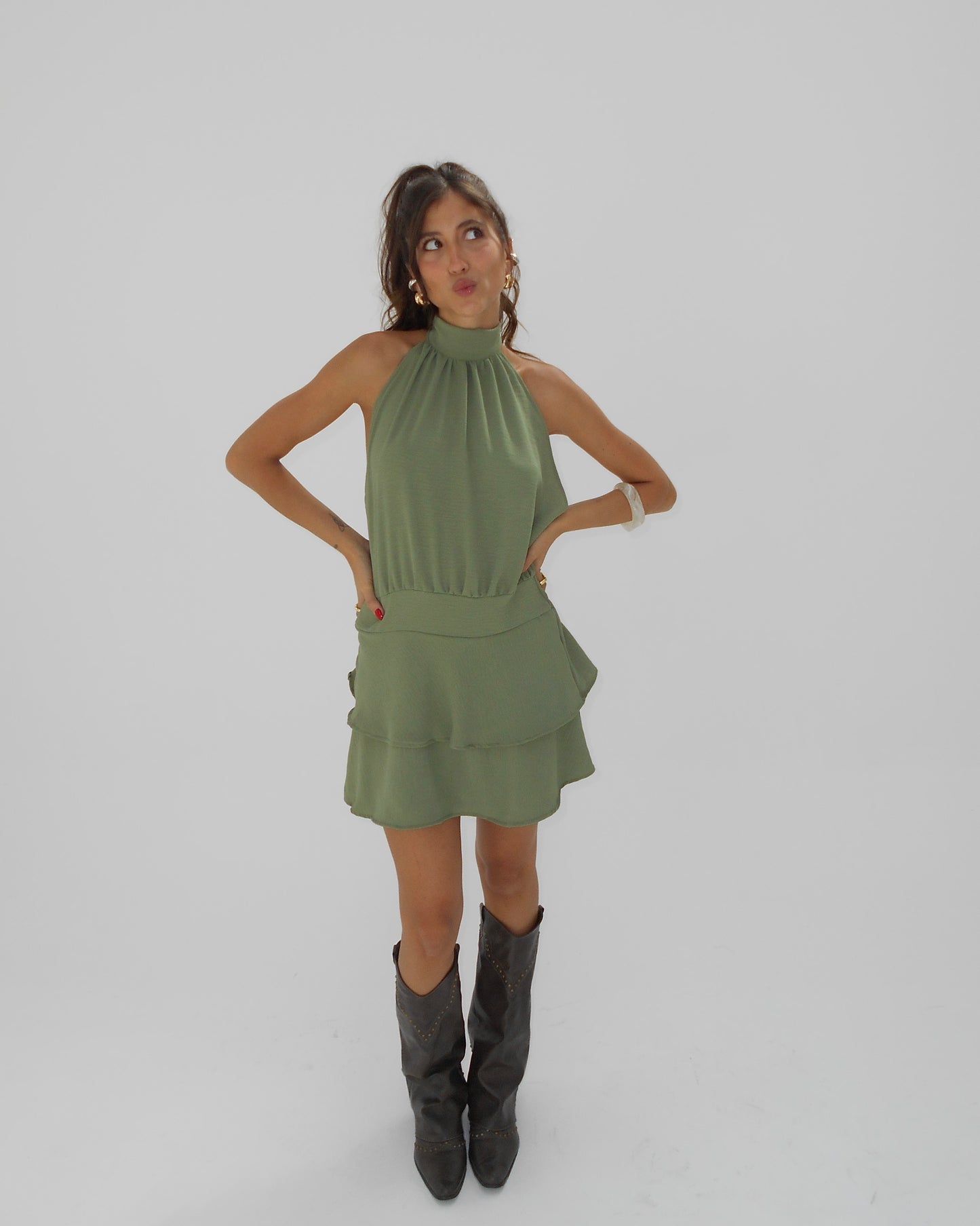 Vestido Roman Verde Militar