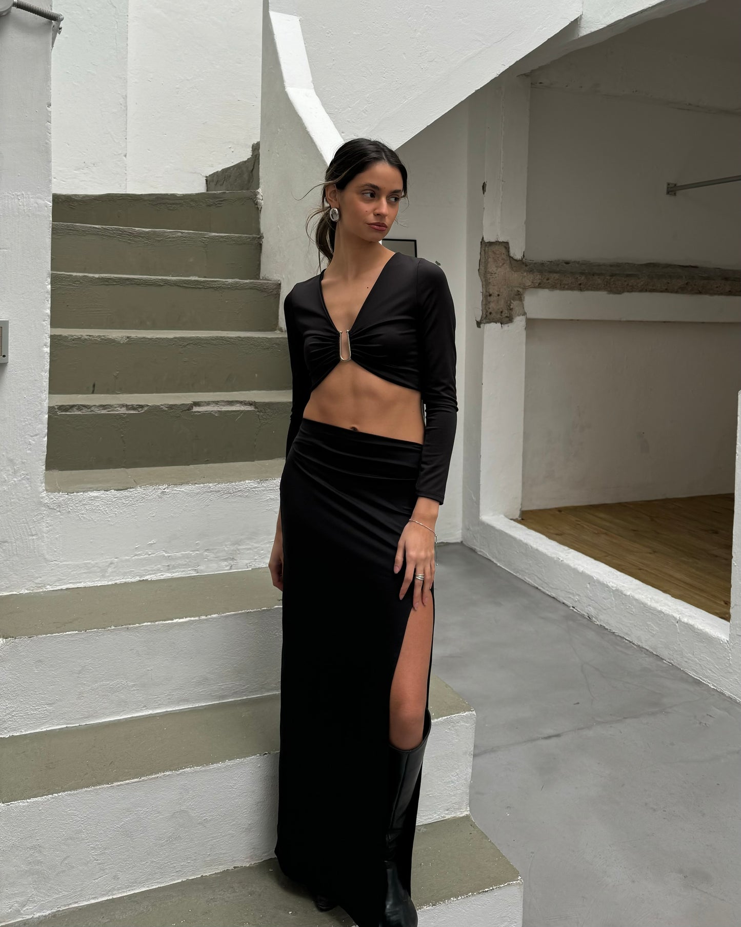 Falda Palma Negra