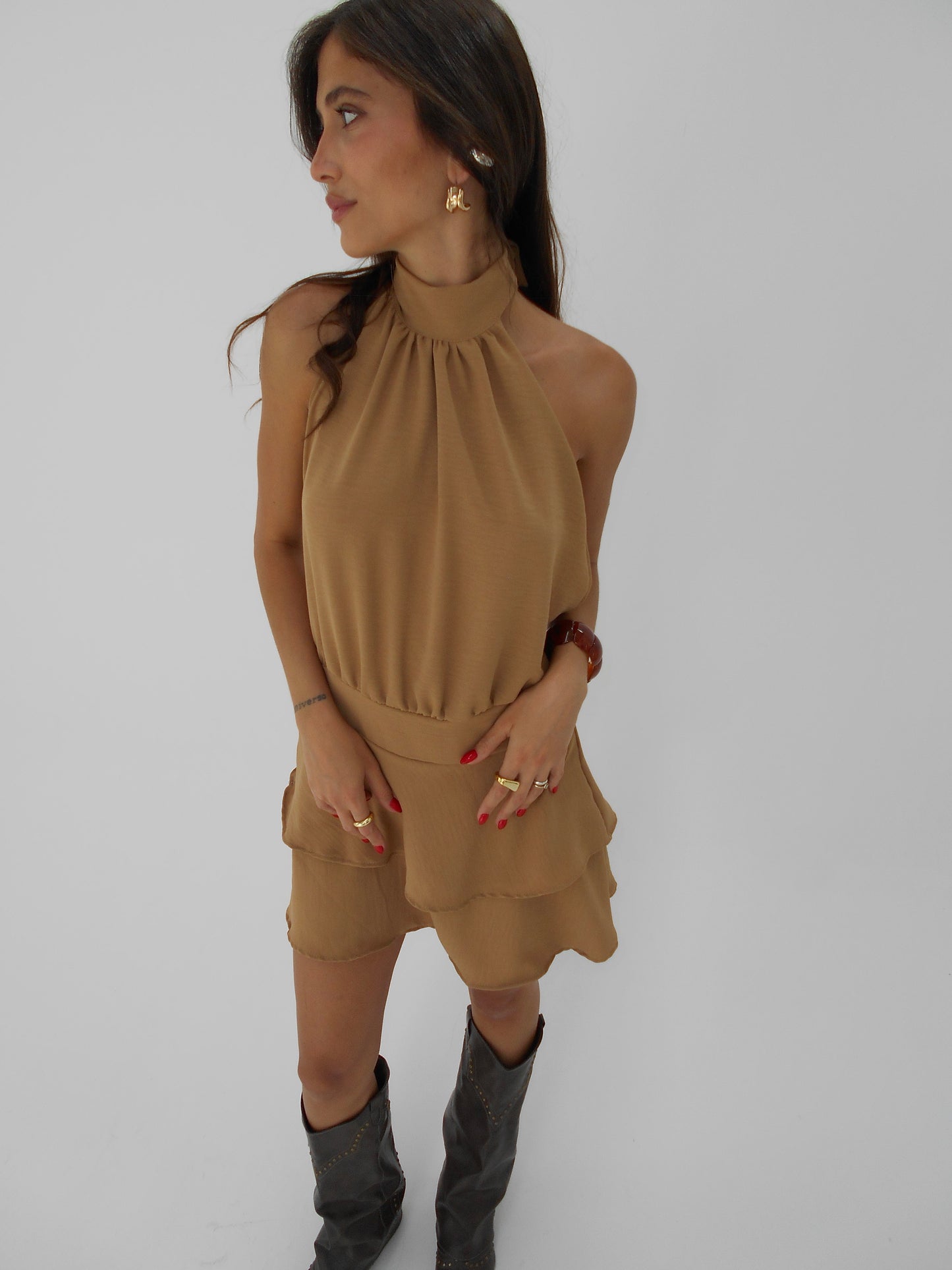 Vestido Roman Tostado