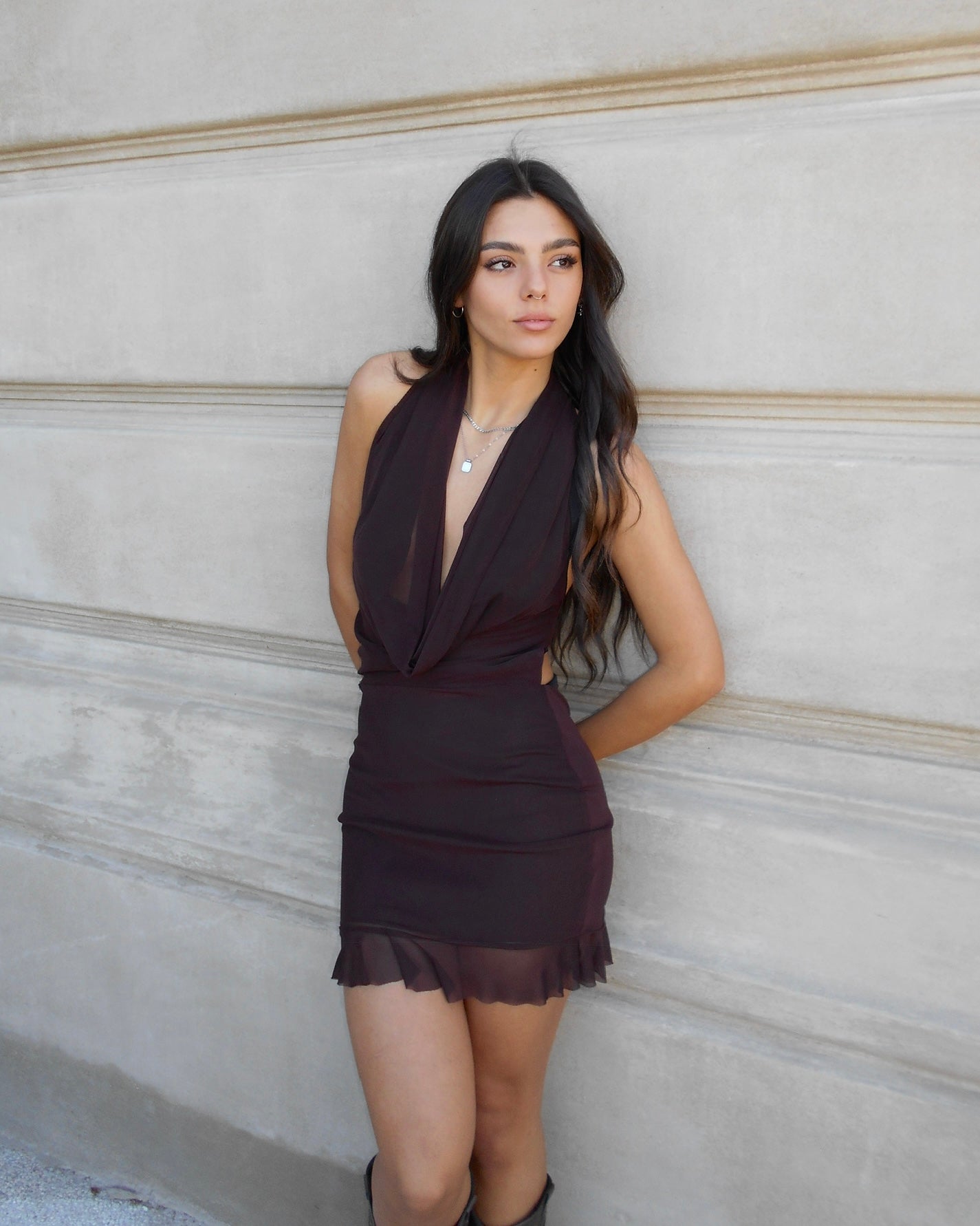 Vestido Terra Microtul Chocolate